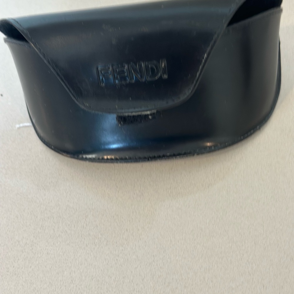 Fendi Glossy Black Eyewear Case & Sunglasses